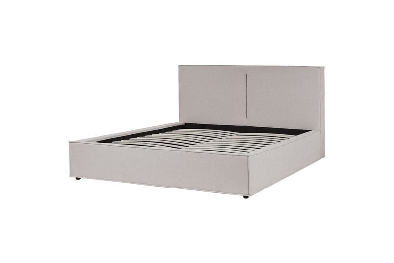 Dubbelsäng Moissac med lamellram Grå-Svart, 180x200 cm - Grå-Svart, 180x200 cm - Möbler - Säng - Sängar med förvaring