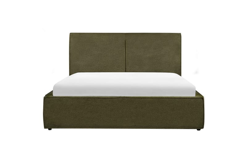 Dubbelsäng Moissac med lamellram Grön-Svart, 160x200 cm - Grön-Svart, 160x200 cm - Möbler - Säng - Sängar med förvaring