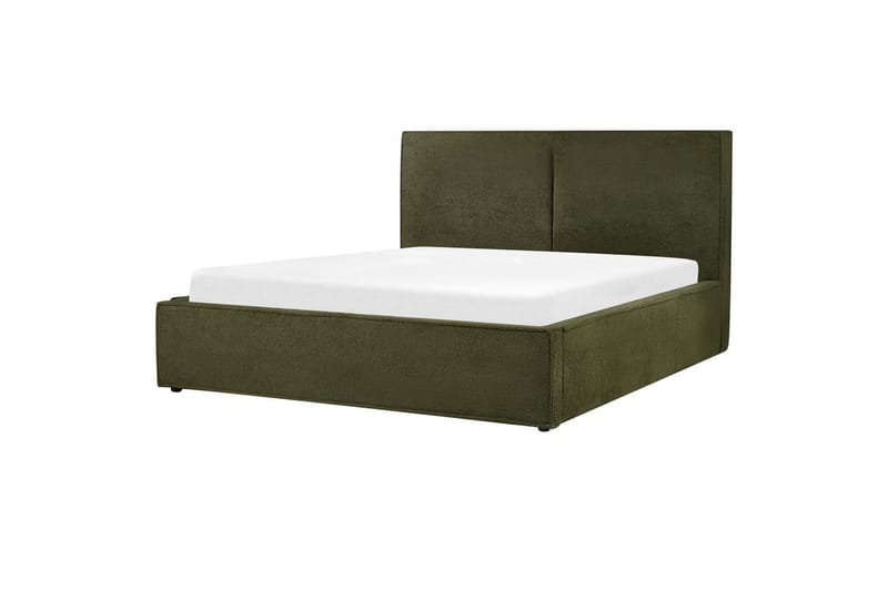 Dubbelsäng Moissac med lamellram Grön-Svart, 160x200 cm - Grön-Svart, 160x200 cm - Möbler - Säng - Sängar med förvaring