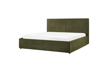 Dubbelsäng Moissac med lamellram Grön-Svart, 180x200 cm - Grön-Svart, 180x200 cm - Möbler - Säng - Sängar med förvaring