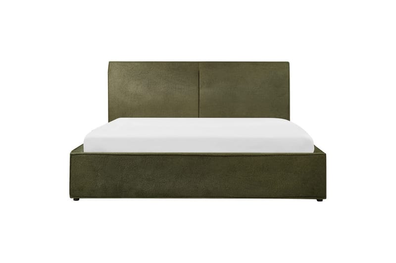 Dubbelsäng Moissac med lamellram Grön-Svart, 180x200 cm - Grön-Svart, 180x200 cm - Möbler - Säng - Sängar med förvaring