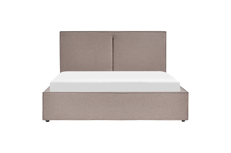Dubbelsäng Moissac med lamellram Taupe-Svart, 160x200 cm - Taupe-Svart, 160x200 cm - Möbler - Säng - Sängar med förvaring