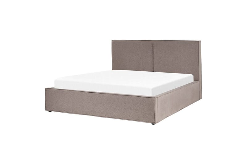 Dubbelsäng Moissac med lamellram Taupe-Svart, 160x200 cm - Taupe-Svart, 160x200 cm - Möbler - Säng - Sängar med förvaring