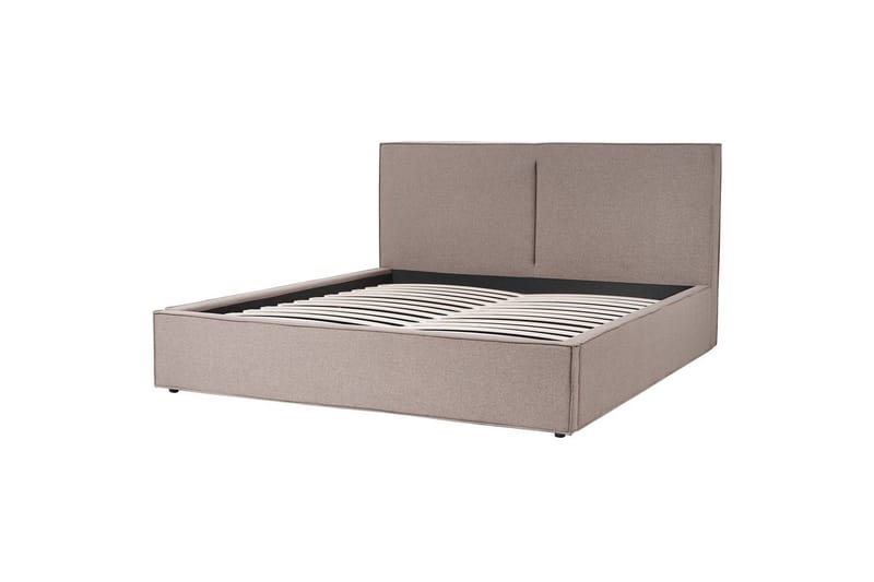 Dubbelsäng Moissac med lamellram Taupe-Svart, 180x200 cm - Taupe-Svart, 180x200 cm - Möbler - Säng - Sängar med förvaring