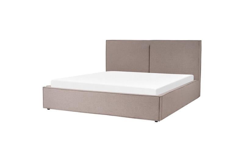 Dubbelsäng Moissac med lamellram Taupe-Svart, 180x200 cm - Taupe-Svart, 180x200 cm - Möbler - Säng - Sängar med förvaring