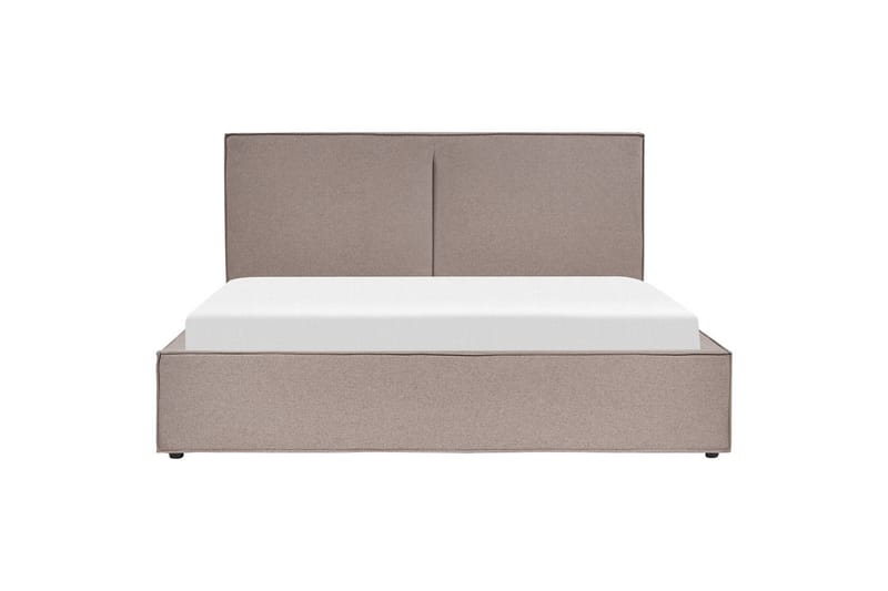Dubbelsäng Moissac med lamellram Taupe-Svart, 180x200 cm - Taupe-Svart, 180x200 cm - Möbler - Säng - Sängar med förvaring