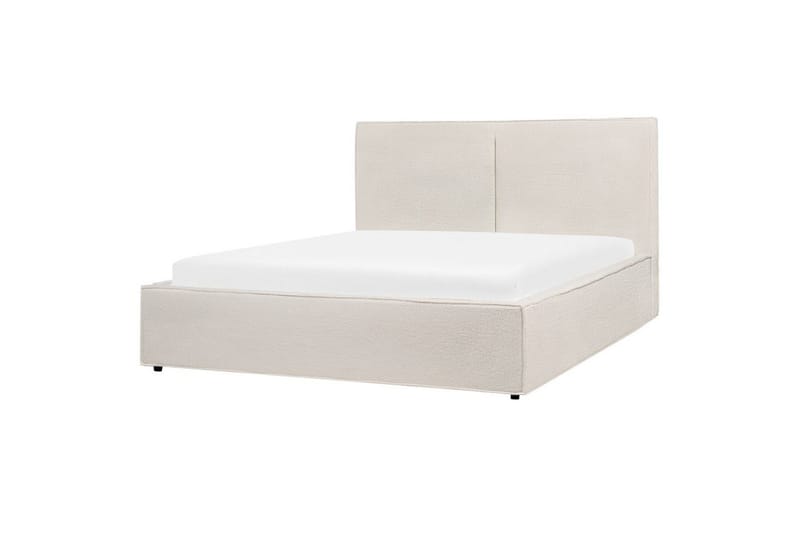 Dubbelsäng Moissac med lamellram Vit-Svart, 160x200 cm - Vit-Svart, 160x200 cm - Möbler - Säng - Sängar med förvaring