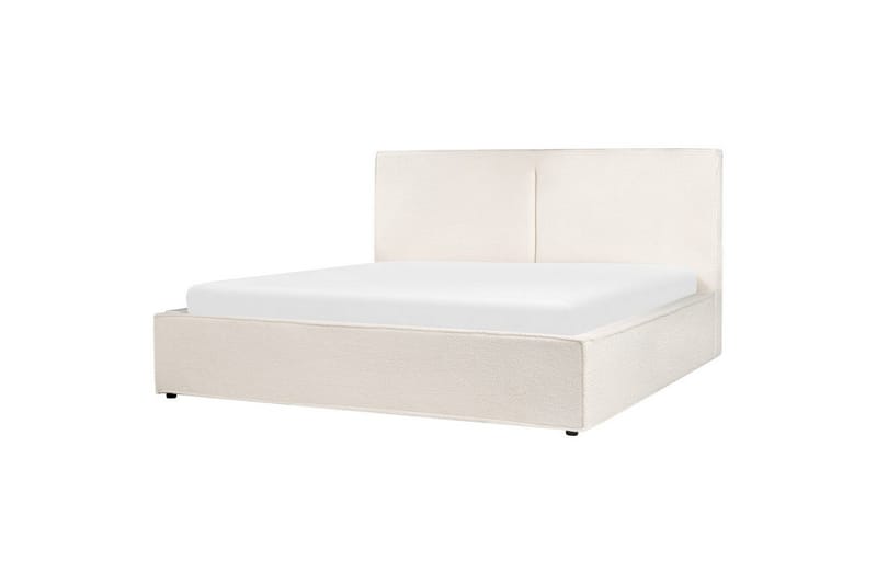 Dubbelsäng Moissac med lamellram Vit-Svart, 180x200 cm - Vit-Svart, 180x200 cm - Möbler - Säng - Sängar med förvaring