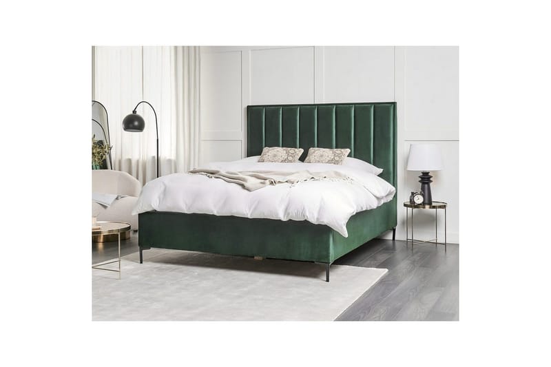 Dubbelsäng Sezanne med förvaring Grön-Svart, 160x200 cm - Grön-Svart, 160x200 cm - Möbler - Säng - Sängar med förvaring