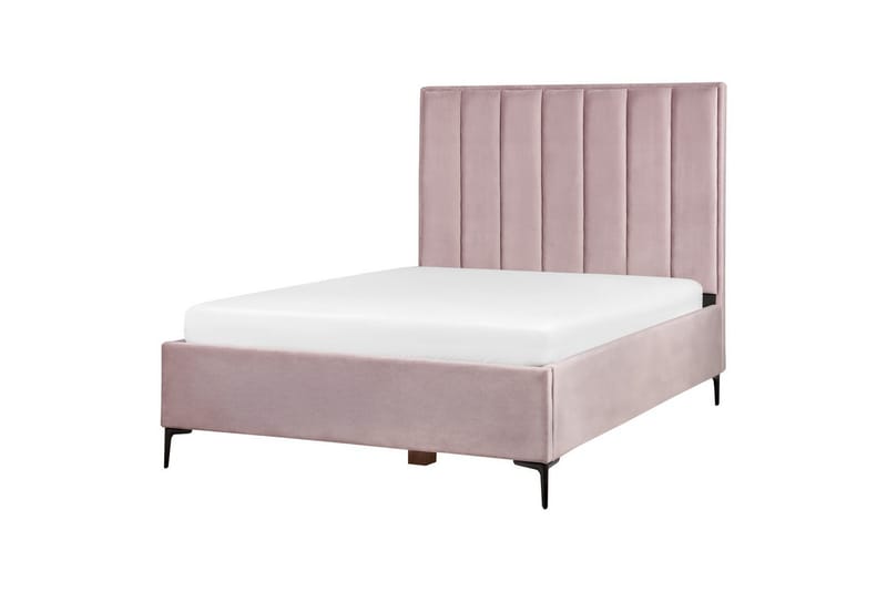 Dubbelsäng Sezanne med förvaring Rosa-Svart, 140x200 cm - Rosa-Svart, 140x200 cm - Möbler - Säng - Sängar med förvaring