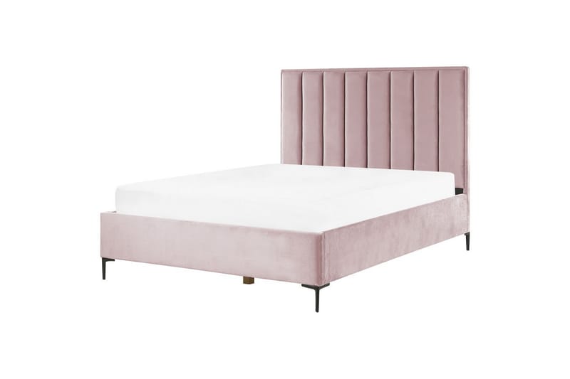 Dubbelsäng Sezanne med förvaring Rosa-Svart, 160x200 cm - Rosa-Svart, 160x200 cm - Möbler - Säng - Sängar med förvaring