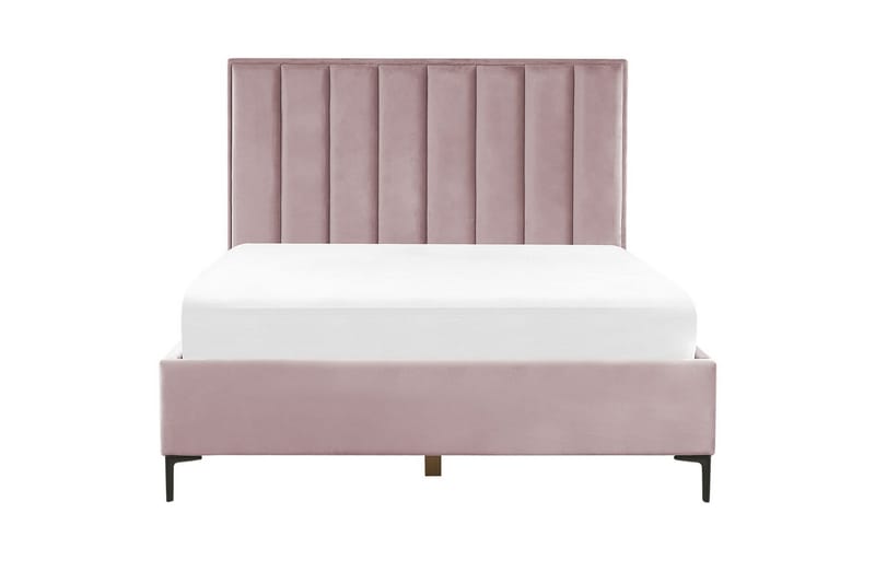 Dubbelsäng Sezanne med förvaring Rosa-Svart, 160x200 cm - Rosa-Svart, 160x200 cm - Möbler - Säng - Sängar med förvaring