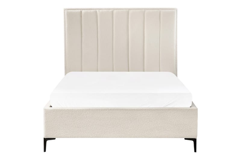 Dubbelsäng Sezanne med lamellram Vit-Svart, 140x200 cm - Vit-Svart, 140x200 cm - Möbler - Säng - Sängar med förvaring