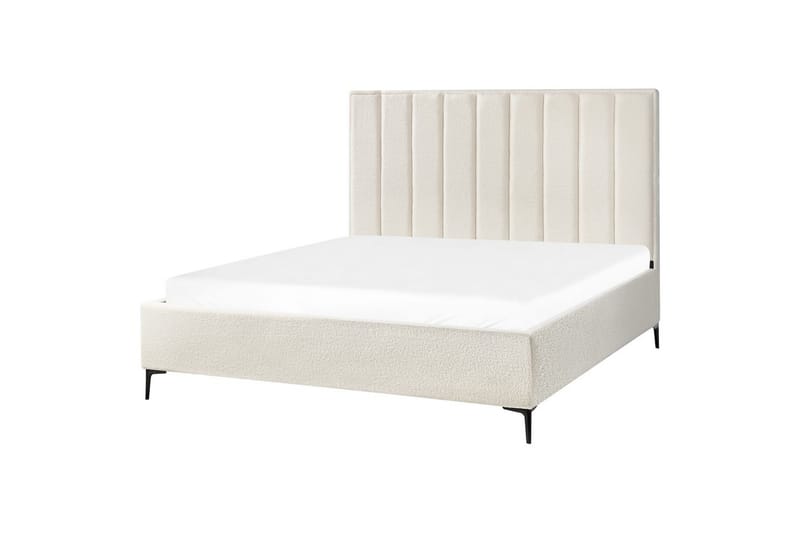 Dubbelsäng Sezanne med lamellram Vit-Svart, 180x200 cm - Vit-Svart, 180x200 cm - Möbler - Säng - Sängar med förvaring