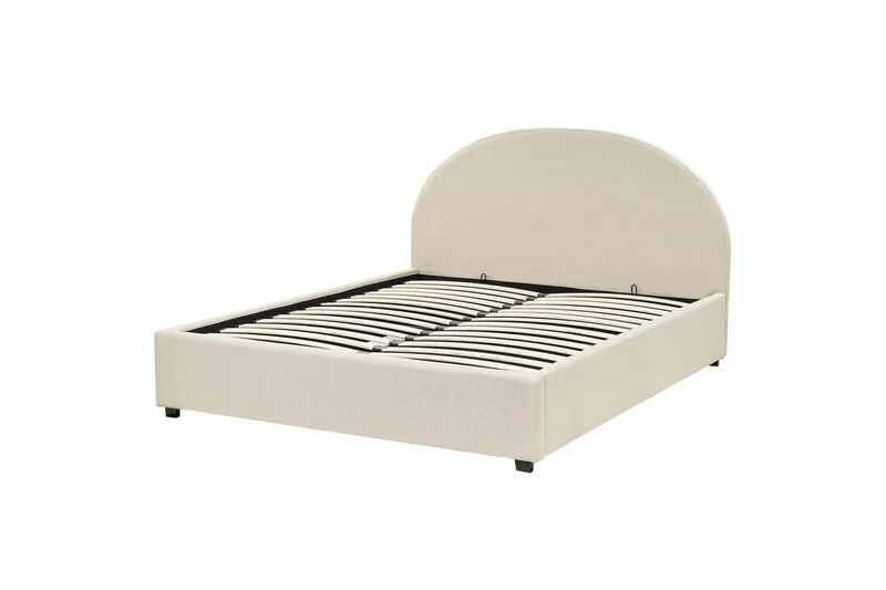 Dubbelsäng Vaucluse med förvaring Beige, 160x200 cm, Polyester - Beige, 160x200 cm, Polyester - Möbler - Säng - Sängar med förvaring