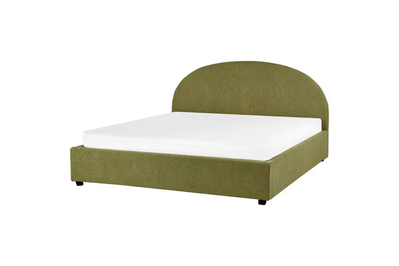 Dubbelsäng Vaucluse med förvaring Grön, 180x200 cm, Bouclé - Grön, 180x200 cm, Bouclé - Möbler - Säng - Sängar med förvaring