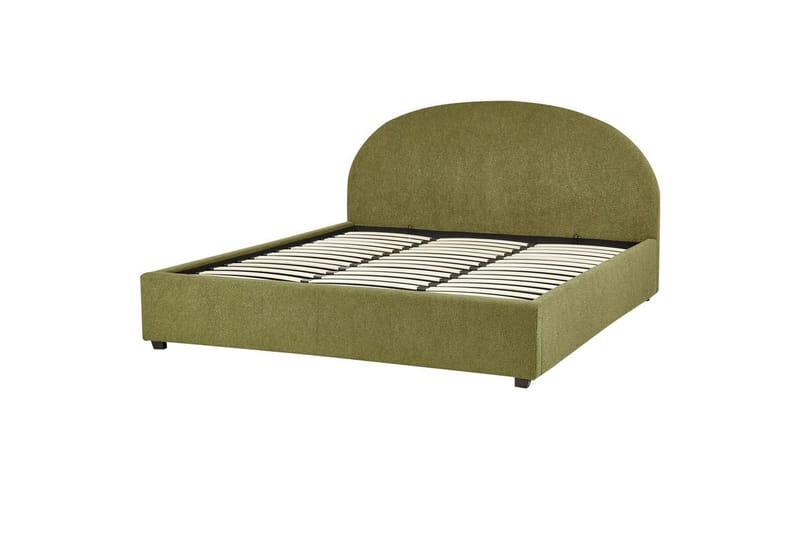 Dubbelsäng Vaucluse med förvaring Grön, 180x200 cm, Bouclé - Grön, 180x200 cm, Bouclé - Möbler - Säng - Sängar med förvaring