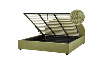 Dubbelsäng Vaucluse med förvaring Grön, 180x200 cm, Bouclé