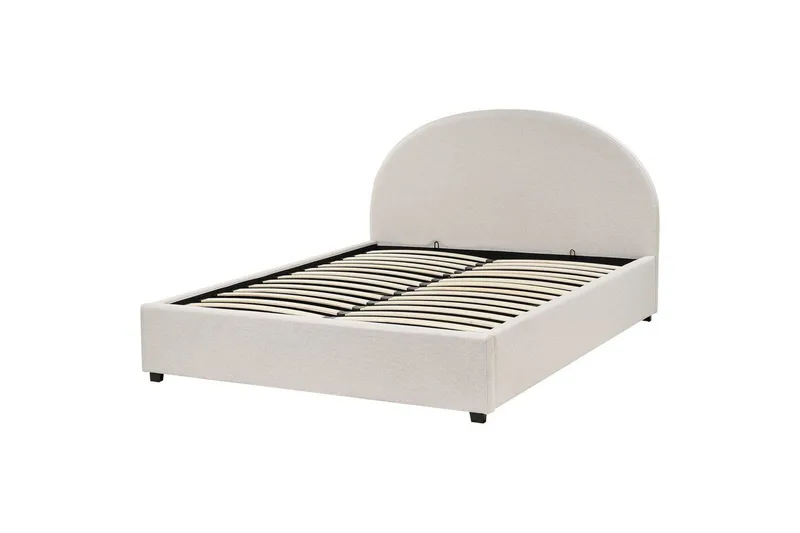 Dubbelsäng Vaucluse med förvaring Ljusbeige, 160x200 cm, Polyester - Ljusbeige, 160x200 cm, Polyester - Möbler - Säng - Sängar med förvaring