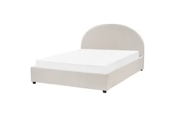 Dubbelsäng Vaucluse med förvaring Ljusbeige, 160x200 cm, Polyester - Ljusbeige, 160x200 cm, Polyester - Möbler - Säng - Sängar med förvaring
