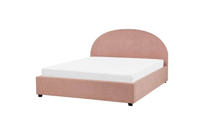 Dubbelsäng Vaucluse med förvaring Rosa, 180x200 cm, Bouclé - Rosa, 180x200 cm, Bouclé - Möbler - Säng - Sängar med förvaring