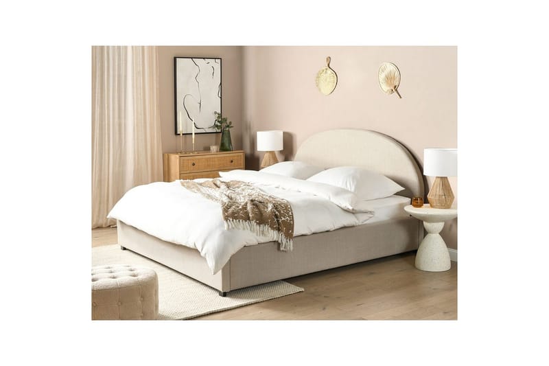 Dubbelsäng Vaucluse med förvaring Sandeige, 180x200 cm, Polyester - Sandeige, 180x200 cm, Polyester - Möbler - Säng - Sängar med förvaring