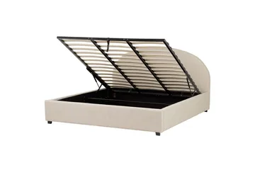 Dubbelsäng Vaucluse med förvaring Sandeige, 180x200 cm, Polyester