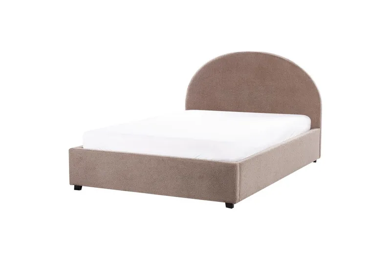 Dubbelsäng Vaucluse med förvaring Taupe, 140x200 cm, Bouclé - Taupe, 140x200 cm, Bouclé - Möbler - Säng - Sängar med förvaring