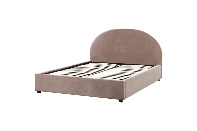 Dubbelsäng Vaucluse med förvaring Taupe, 160x200 cm, Bouclé - Taupe, 160x200 cm, Bouclé - Möbler - Säng - Sängar med förvaring