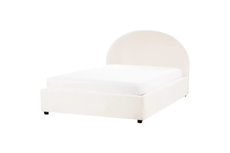 Dubbelsäng Vaucluse med förvaring Vit, 140x200 cm, Bouclé - Vit, 140x200 cm, Bouclé - Möbler - Säng - Sängar med förvaring