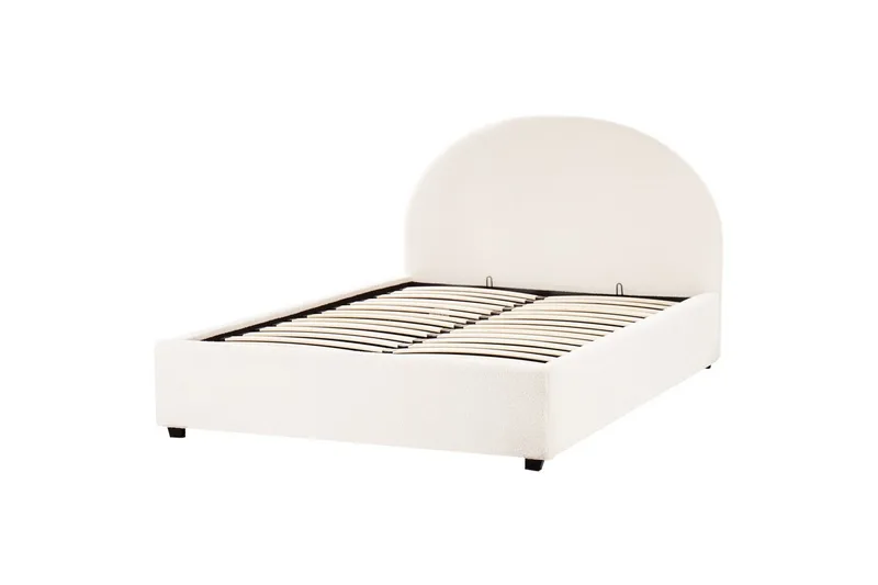 Dubbelsäng Vaucluse med förvaring Vit, 140x200 cm, Bouclé - Vit, 140x200 cm, Bouclé - Möbler - Säng - Sängar med förvaring