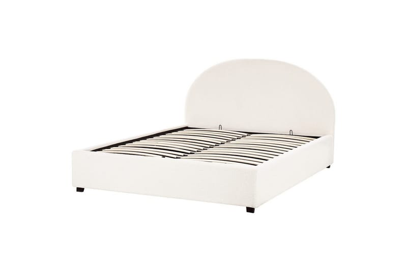 Dubbelsäng Vaucluse med förvaring Vit, 160x200 cm, Bouclé - Vit, 160x200 cm, Bouclé - Möbler - Säng - Sängar med förvaring