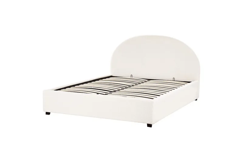 Dubbelsäng Vaucluse med förvaring Vit, 160x200 cm, Bouclé - Vit, 160x200 cm, Bouclé - Möbler - Säng - Sängar med förvaring