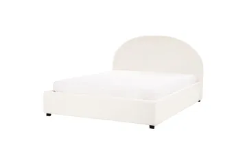 Dubbelsäng Vaucluse med förvaring Vit, 160x200 cm, Bouclé - Vit, 160x200 cm, Bouclé - Möbler - Säng - Sängram & sängstomme