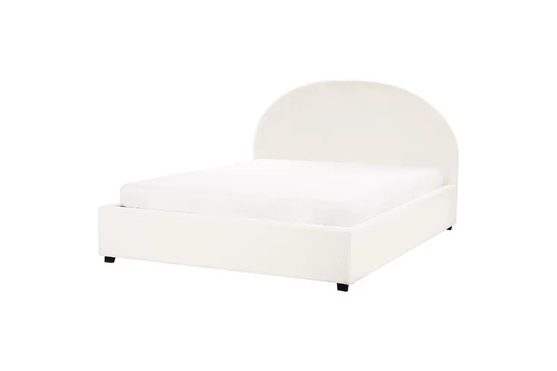 Dubbelsäng Vaucluse med förvaring Vit, 160x200 cm, Bouclé - Vit, 160x200 cm, Bouclé - Möbler - Säng - Sängar med förvaring