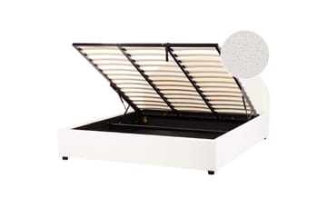 Dubbelsäng Vaucluse med förvaring Vit, 180x200 cm, Bouclé