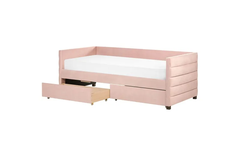 Enkelsäng Marray med förvaring Rosa - Rosa - Möbler - Säng - Sängar med förvaring