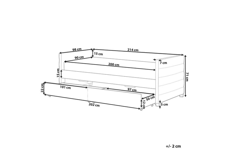Enkelsäng Marray med förvaring Svart - Svart - Möbler - Säng - Sängar med förvaring