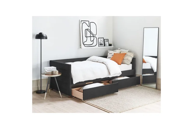 Enkelsäng Marray med förvaring Svart - Svart - Möbler - Säng - Sängar med förvaring