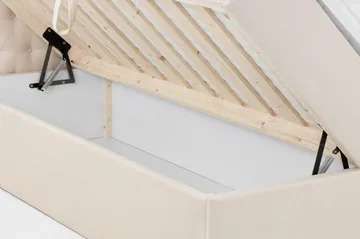 Boxy Box Bed Säng med Förvaring 120x200 cm - Beige - Möbler - Säng - Kontinentalsäng