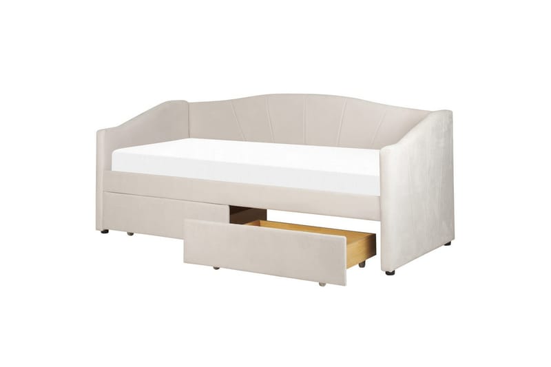Enkelsäng Vittel med förvaring Beige - Beige - Möbler - Säng - Sängar med förvaring
