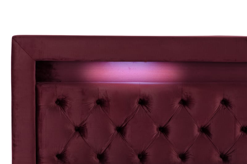 Francisco Komplett Sängpaket med Lådförvaring LED-belysning 180x200 - Röd - Möbler - Säng - Sängar med förvaring