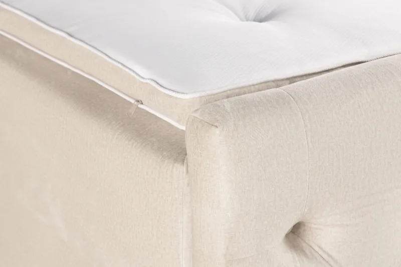 Francisco Komplett Sängpaket med Lyftförvaring LED-belysning 180x200 - Beige - Möbler - Säng - Sängar med förvaring