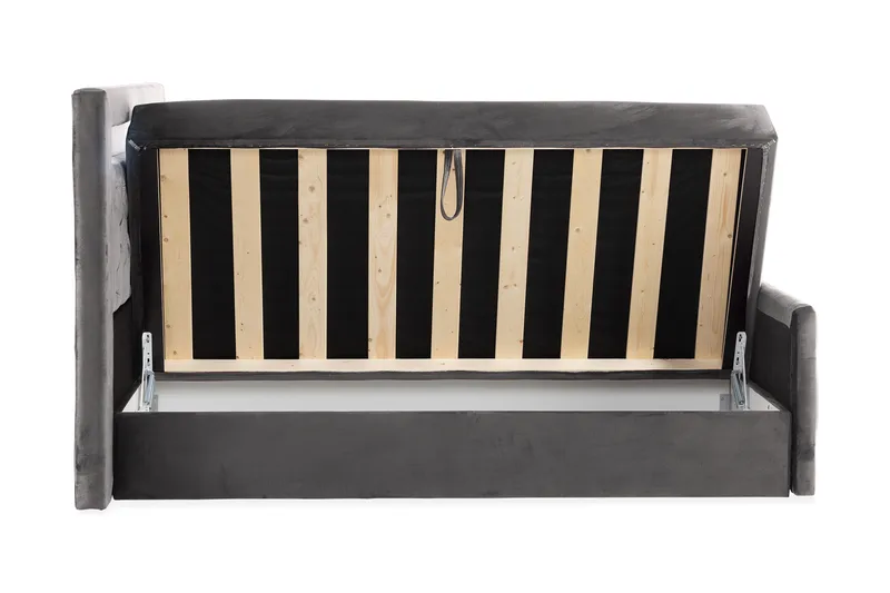 Francisco Komplett Sängpaket med Lyftförvaring LED-belysning 180x200 - Mörkgrå - Möbler - Säng - Komplett sängpaket