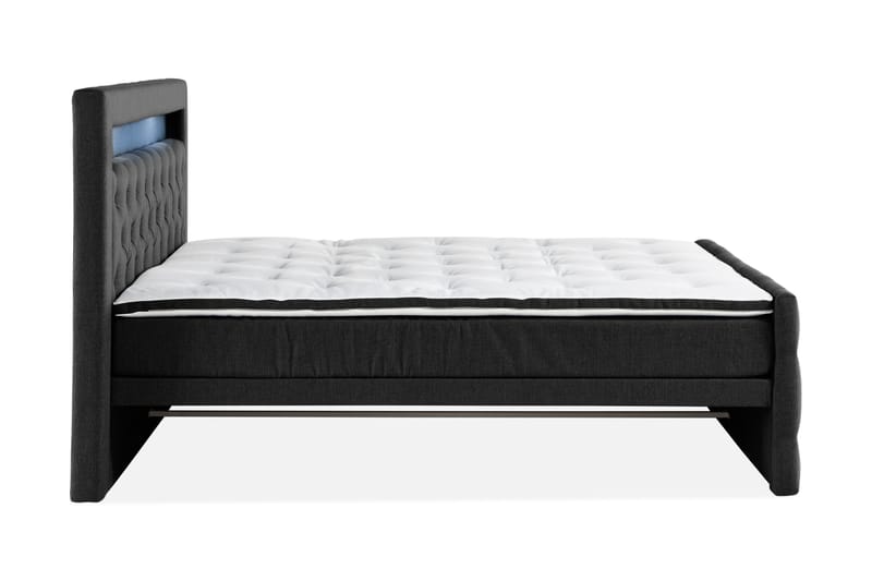 Francisco Sängpaket 160x200 med Lådförvaring LED-belysning - Svart - Komplett sängpaket - Sängar med förvaring
