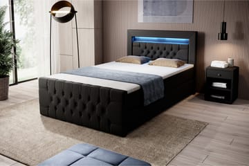 Franco Sängpaket med förvaring 120x200 LED-belysning