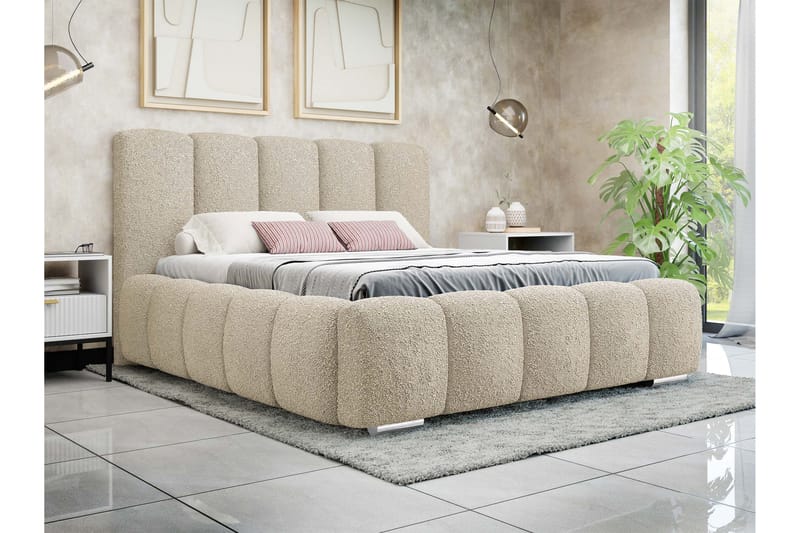 Gioia Förvaringssäng 140x200 cm - Beige - Möbler - Säng - Sängar med förvaring