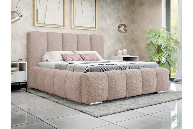 Gioia Förvaringssäng 140x200 cm - Rosa - Möbler - Säng - Sängar med förvaring