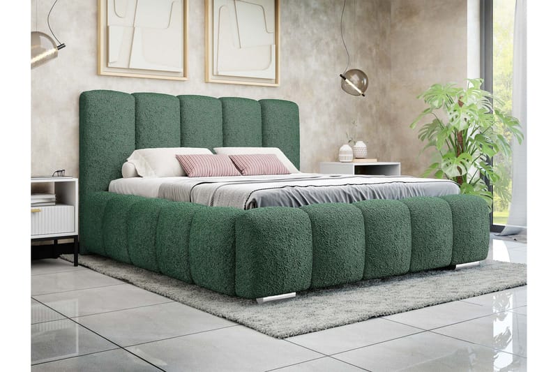 Gioia Förvaringssäng 160x200 cm - Grön - Möbler - Säng - Sängar med förvaring