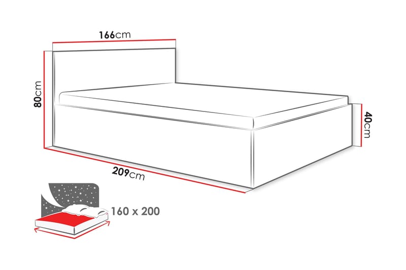 Gudelia Förvaringssäng - Vit - Möbler - Säng - Sängar med förvaring